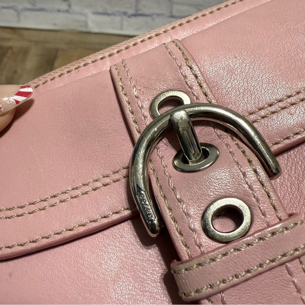 Coach RARE pink leather vintage Y2K soho wristlet clutch bag - Picture 4 of 14